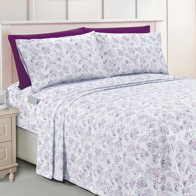 Elegant Comfort Luxury Soft Bed Sheets Paisley Pattern by ELEGANTCOMFORT