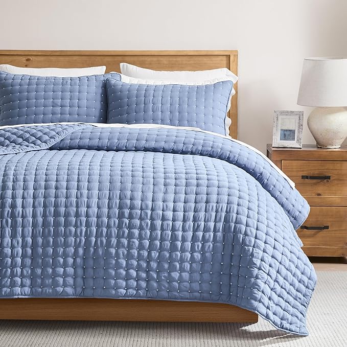 WDCOZY Blue Twin Size Quilt Bedding Sets by WDCOZY