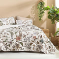 Litanika Floral White Quilt Queen Size by Litanika