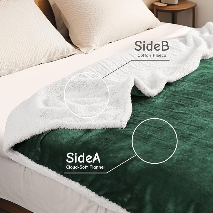 Electric Heated Blanket Throw Size 50"x60", Soft Flannel - Image 4