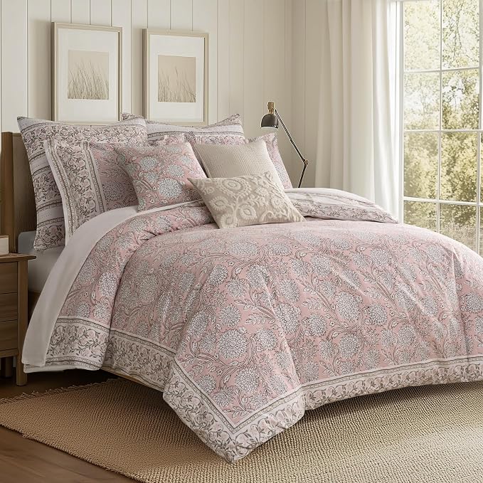 Levtex Home Adare Blush Reversible Twin Duvet Cover Set by LevtexHome