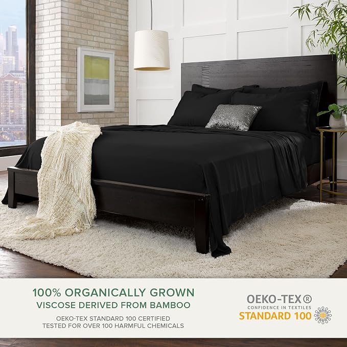 Queen Pillowcases by Pure Bamboo, Genuine 100% Organic Viscose Derived from - Image 3