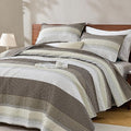 Andency California King Quilt Set Mocha Brown, 3 Pieces Ultra Soft Lightweight by Andency