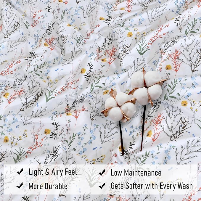 RUVANTI 100% Cotton Sheets – Twin XL Size Percale Bedding, Cooling & Breathable - Image 8
