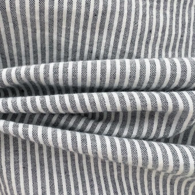 mixinni Grey Striped Duvet Cover Queen Size - Image 7