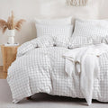 TOCOMOA Checkered Duvet Cover Set 100% Natural Cotton Soft Comfy Breathable 3 by TOCOMOA