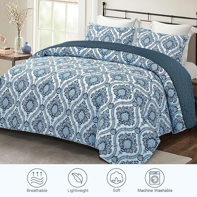 Exclusivo Mezcla Reversible Boho Quilts King Size - Image 2