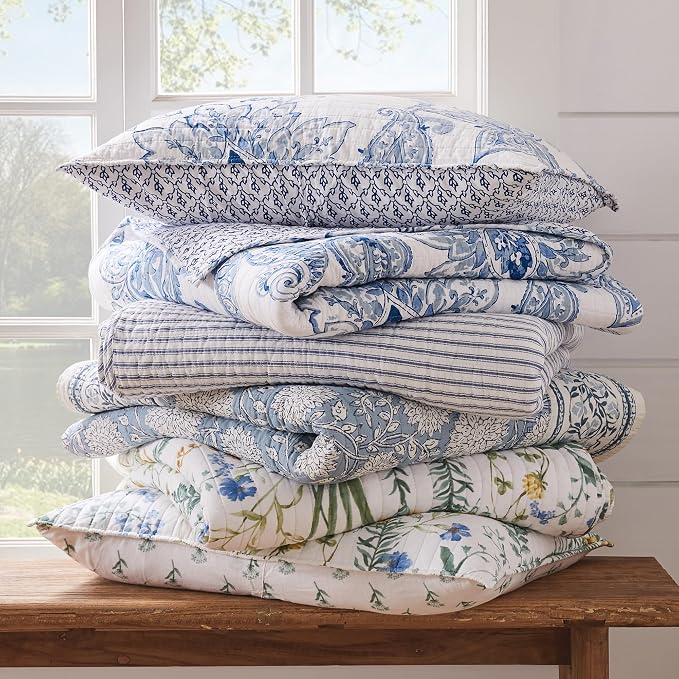 Levtex Home Adare Blue Reversible Full/Queen Quilt Set - Image 8