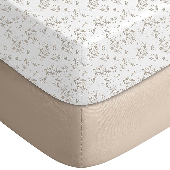 Yoofoss Pack and Play Sheets Fitted, Mini Crib Sheets 2-Pack by YOOFOSS
