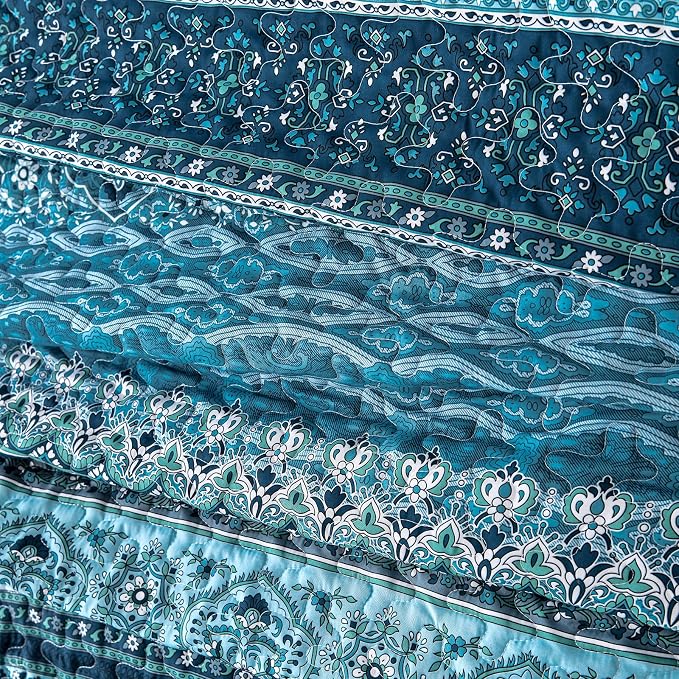 WONGS BEDDING Boho Quilt Set California King, Lightweight Polyester Bed Decor - Image 7