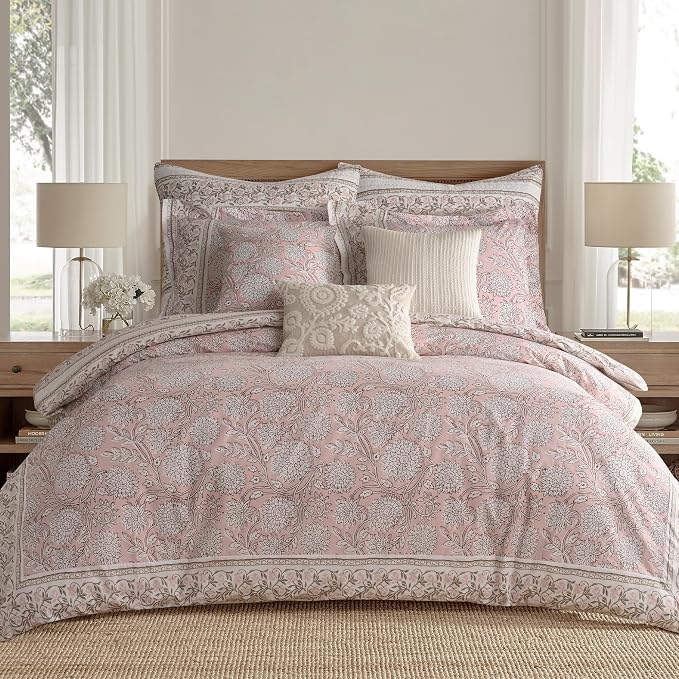 Levtex Home Adare Blush Reversible Twin Duvet Cover Set - Image 2