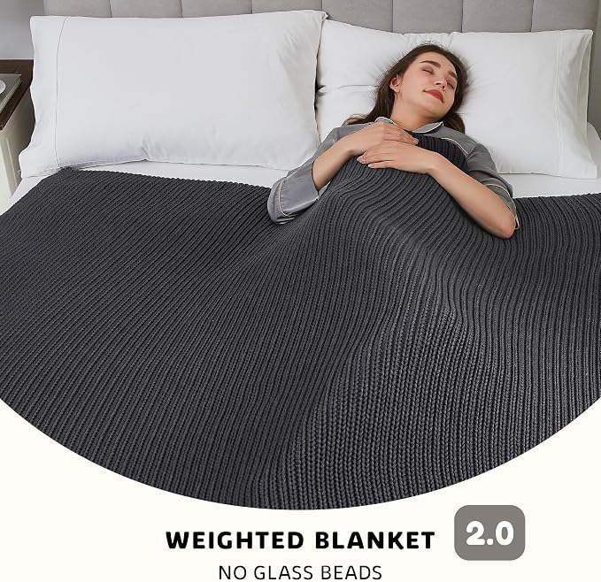 L'AGRATY Knitted Weighted Blanket - Image 2