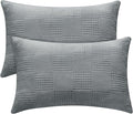 BEDELITE Flannel Pillow Cases Queen Size Set of 2, Decorative Waffle Weave by BEDELITE