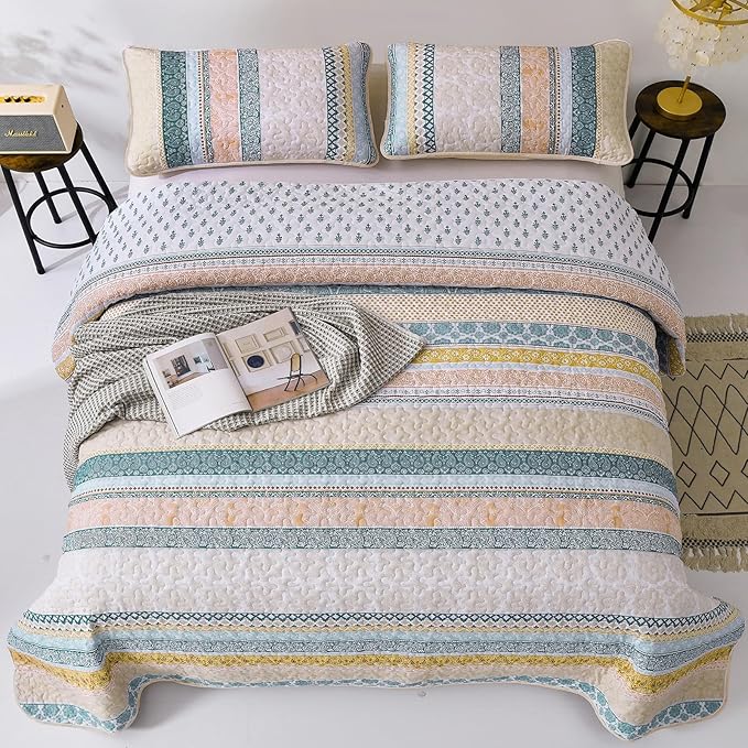 WONGS BEDDING Boho Quilt Set Full Size - Image 3
