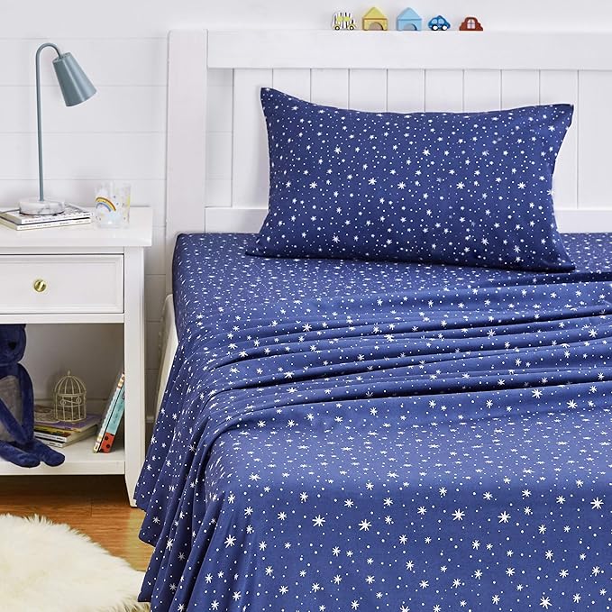 Amazon Basics Kid's Soft Easy-Wash Microfiber 3-Piece Sheet Set, Machine by AmazonBasics