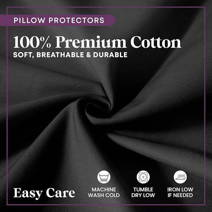 CirclesHome Pillow Protectors 2 Pack King Zippered - Image 4