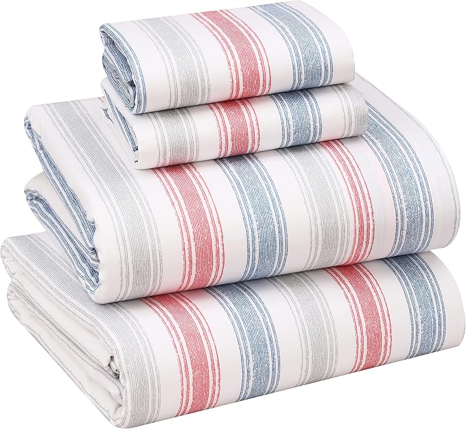 RUVANTI 100% Cotton Sheets – Queen Size Percale Bedding, Cooling & Breathable by Ruvanti