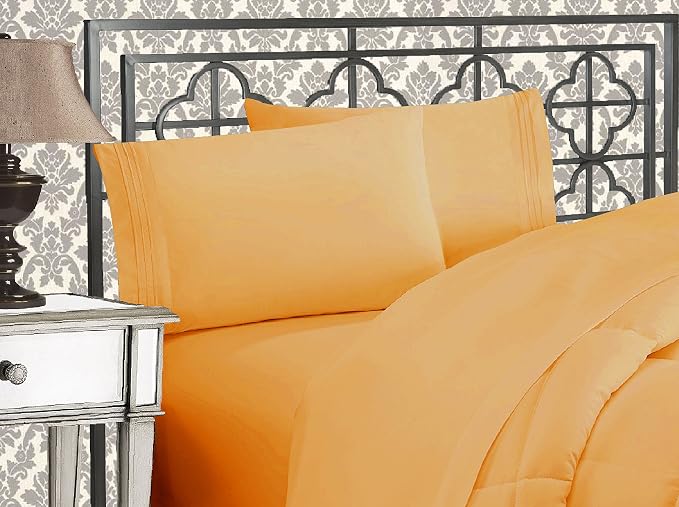 Elegant Comfort Luxurious 1500 Premium Hotel Quality Microfiber Three Line by ELEGANTCOMFORT