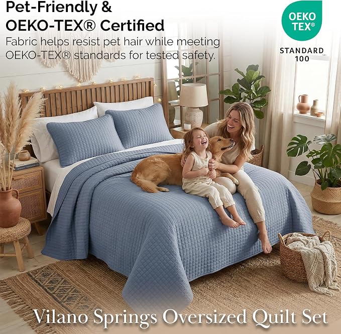 Southshore Fine Living, Inc. Oversized King Quilt Set, Microfiber Coverlet Set - Image 5