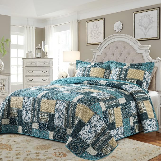 BEDIFANY Cotton Queen Size Quilt Sets, Lightweight Bedspread Queen Size - Image 7
