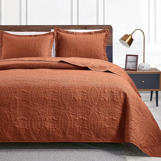 Love's cabin Quilts for Full Bed Umber Bedspreads Bedding Set by Lovescabin