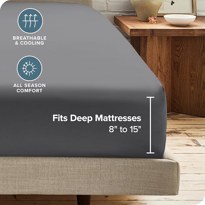 Bare Home 5-Pack Fitted Bottom Ultra-Soft Sheets California King - Image 4