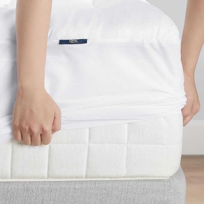 Serta ComfortSure Queen Mattress Cover, Fitted Pillow Top Mattress Pad - Image 6