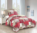 Brilliant Sunshine Burgundy Heart Love, Floral and Lace Patchwork, 2-Piece by BrilliantSunshine