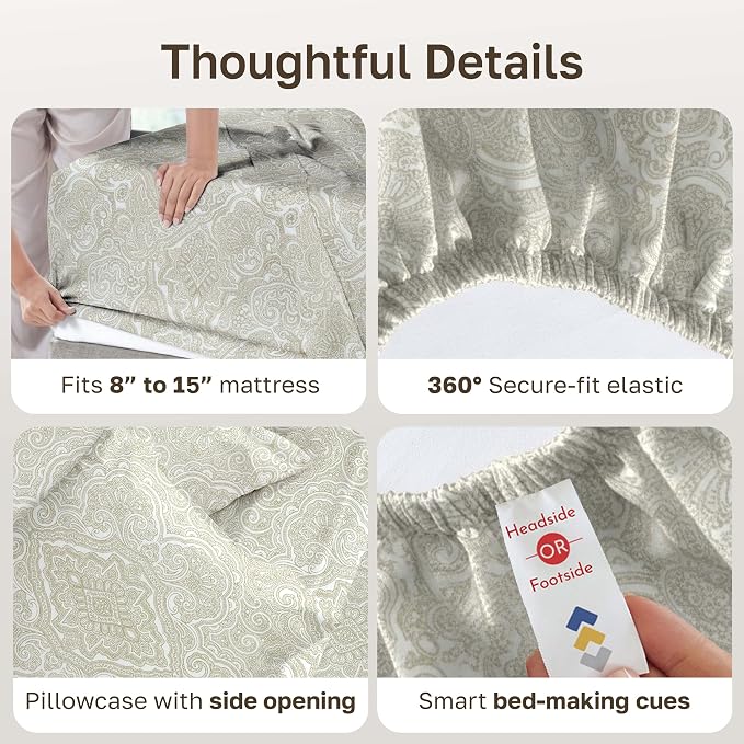 California Design Den Soft 100% Cotton Sheets Twin XL Size Set, 400 Thread - Image 5