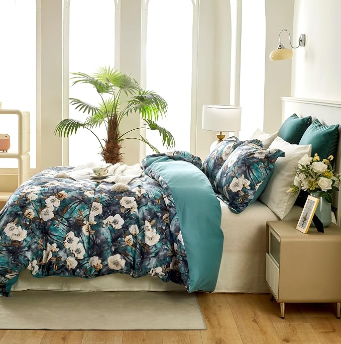 Cupocupa Duvet Cover King Size Set Boho Floral Pattern King Duvet Cover Set - Image 3