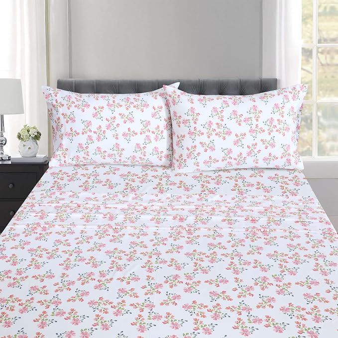 RUVANTI 100% Cotton Sheets – Split King Size Percale Bedding, Cooling & - Image 3