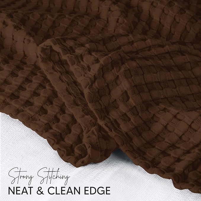 Utopia Bedding 100% Cotton Waffle Weave Blanket Queen Size - Image 4