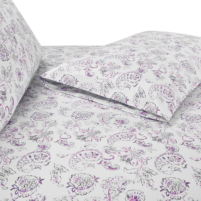 Elegant Comfort Luxury Soft Bed Sheets Paisley Pattern - Image 5