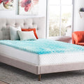 Linenspa 3 Inch Gel Memory Foam Mattress Topper – Egg Crate Style, Reversible by Linenspa