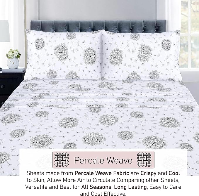 RUVANTI 100% Cotton Sheets – California King Percale Bedding, Cooling & - Image 3