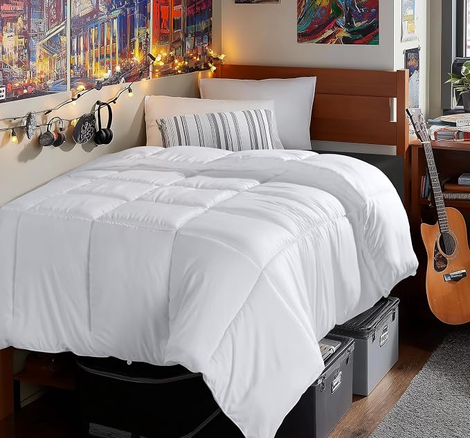 Utopia Bedding Twin XL Comforter Duvet Insert, Quilted White Comforter - Image 5