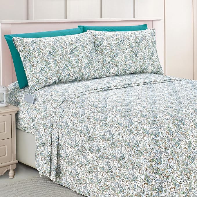Elegant Comfort Luxury Soft Bed Sheets Paisley Pattern by ELEGANTCOMFORT