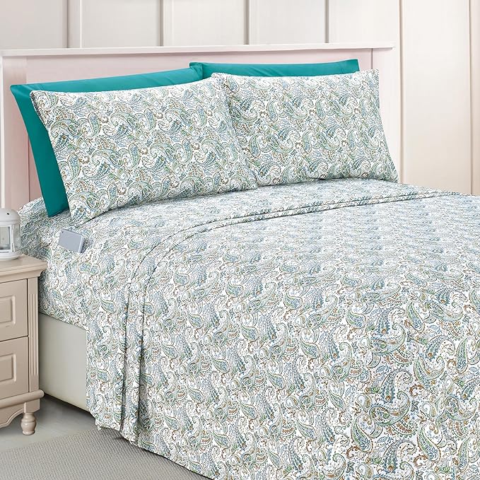 Elegant Comfort Luxury Soft Bed Sheets Paisley Pattern by ELEGANTCOMFORT