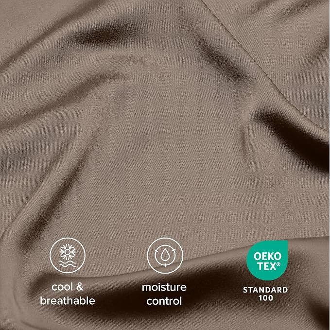 Bare Home 100% Rayon Made from Bamboo Luxury Standard Size Set of 2 Cooling - Image 4