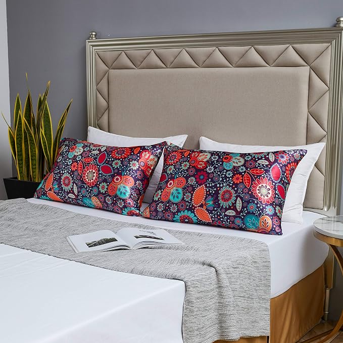 MR&HM Satin Pillowcase for Hair and Skin, Silk Satin Pillowcase 2 Pack - Image 6