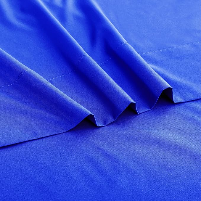 Sfoothome Royal Blue Flat Sheet, Ultra Soft and Comfortable Microfiber Top - Image 3