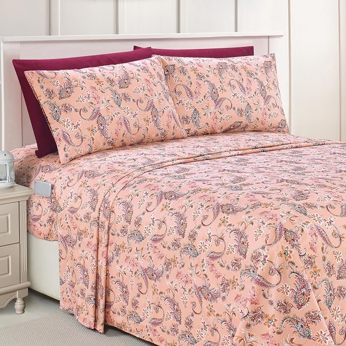 Elegant Comfort Luxury Soft Bed Sheets Paisley Pattern by ELEGANTCOMFORT