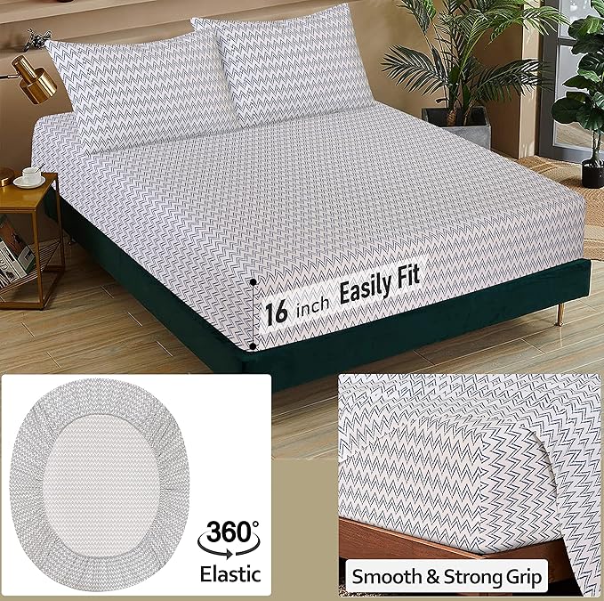 RUVANTI 100% Cotton Sheets – Twin Size Percale Bedding, Cooling & Breathable - Image 5