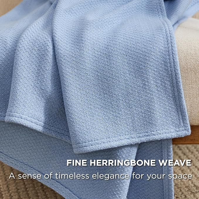 Bedsure GentleSoft 100% Cotton Blanket Full Size - Image 3