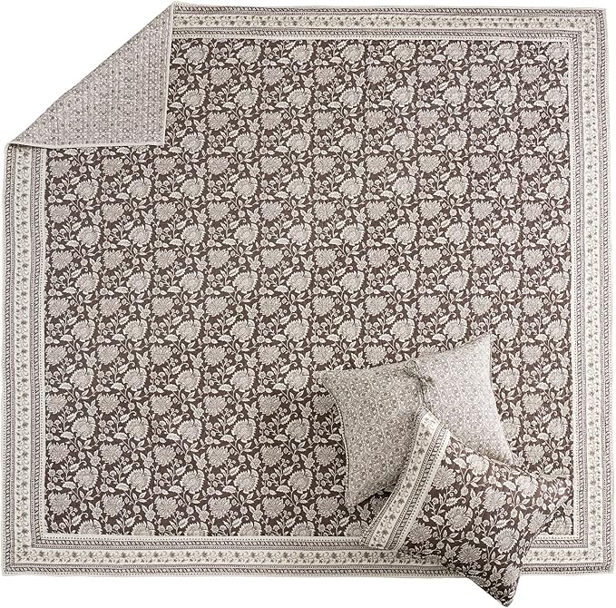 Levtex Home Adare Cocoa Reversible Full/Queen Quilt Set and 2 Pillow Shams - Image 6
