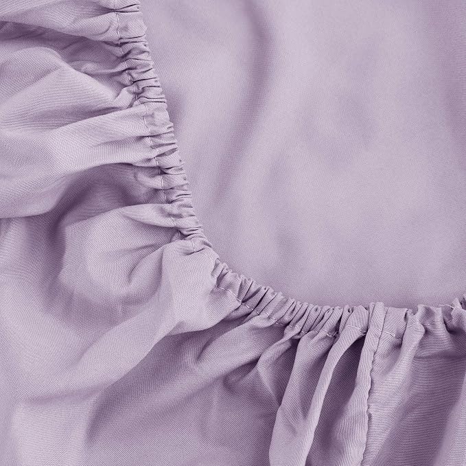 Sfoothome King Lavender Fitted Sheet Only, Wrinkle Free - Image 4