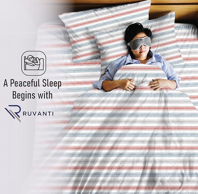 RUVANTI 100% Cotton Sheets – Twin XL Size Percale Bedding, Cooling & Breathable - Image 8