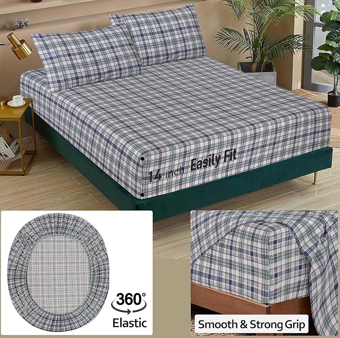 RUVANTI 100% Cotton Sheets – California King Percale Bedding, Cooling & - Image 6