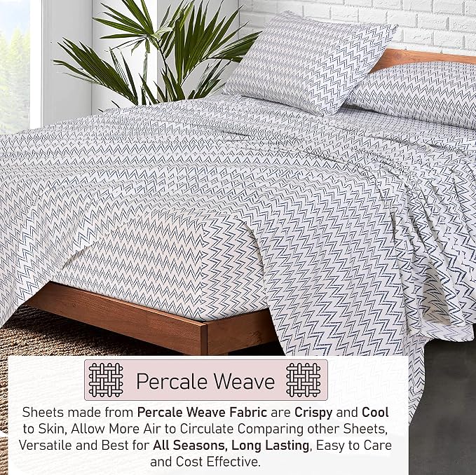 RUVANTI 100% Cotton Sheets – Twin XL Size Percale Bedding, Cooling & Breathable - Image 3