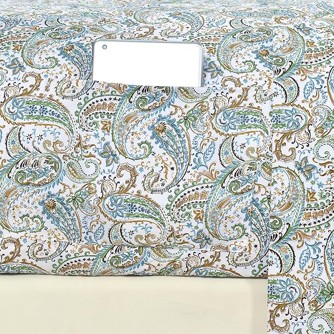 Elegant Comfort Luxury Soft Bed Sheets Paisley Pattern - Image 3